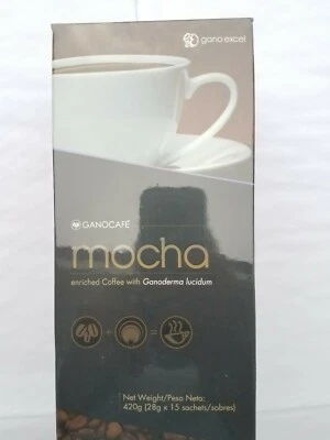 GANOCAFE MOCHA ENRICHED WITH GANODERMA LUCIDUM GANO EXCEL 15 SACHETS 12/2025 NEW - Image 1 of 4