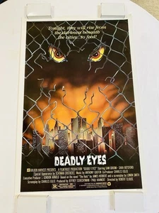 1983 DEADLY EYES ROLLED ORIGINAL 27x41 NSS MOVIE POSTER RARE HORROR THE RATS - Picture 1 of 13