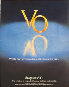 Seagram's VO Luxury Bottled in Canada Import 1979 Vintage Print Ad - Bild 1 von 1