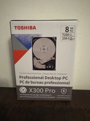 Toshiba X300 PRO 8TB High Workload Performance for Professionals 3.5" Hard Drive - Image 1 of 3