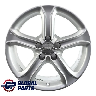 Audi A4 B8 8K Argento Cerchio In Lega 17" ET:45 7,5J Star Spoke 8K0601025CE - Immagine 1 di 4