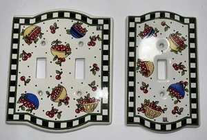 Maria Engelbreit zwei Teekanne Motto Schalter Teller Abdeckungen - Bild 1 von 11