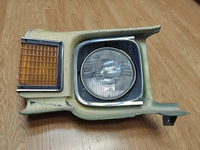 1972 Chevelle RH Fender Extension Headlight Housing w/ Bezel Bucket Trim 72 OEM - Image 1 of 4
