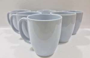 Vintage Corelle Stoneware Periwinkle Light Blue Coffee Mugs Cups  Set Of 6 - Picture 1 of 4