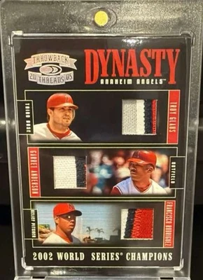 2005 Donruss Throwback Threads Dynasty Glaus Anderson Rodriguez #D-8 Angels - Image 1 of 2