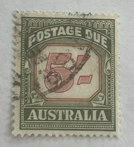 1953 Postage Due 5/- Used - Picture 1 of 2