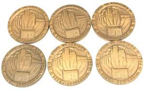 #C9316 INDIANA 150th ANNIV. BRONZE MEDALS, 6 PCS ALL ALIKE 1966 - Picture 1 of 2
