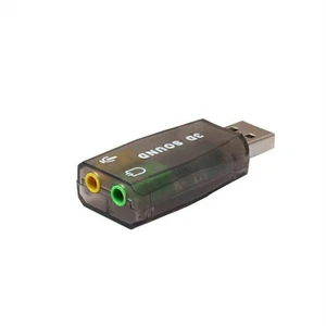 3D Sound Card Audio Adapt USB 2.0 To 3.5mm Mic Headphone Jack Stereo Headset - Picture 1 of 7