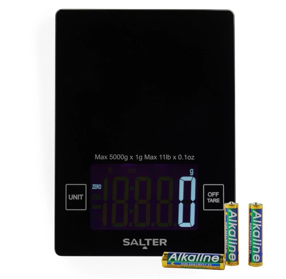 Báscula de cocina de alta capacidad Salter - 10 kg de capacidad, pantalla digital, añadir y pesar Foto 1 de 4
