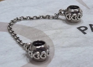 Genuine Pandora Band of Hearts Safety Chain   6cm 💕 925 ALE  R43 - Picture 1 of 6