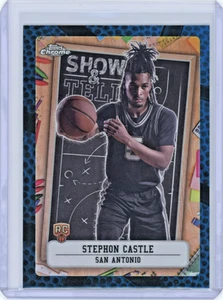 2025 Topps Chrome Show And Tell Stephon Castle Blue Basketball Refractor #ST-13 - Bild 1 von 2