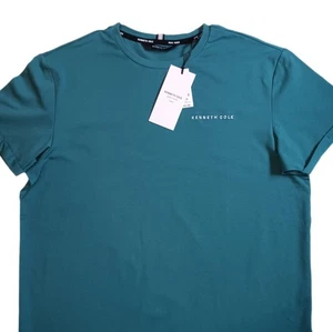 Camiseta Kenneth Cole New York Para Hombre Mediana Verde Manga Corta Para Hombre M - Imagen 1 de 10