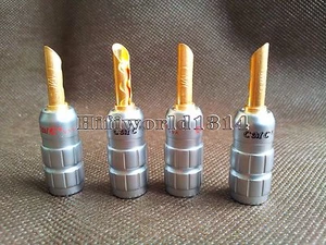 4x Cable de altavoz de cobre de alta fidelidad CMC cable conector de audio enchufe banana - Imagen 1 de 4
