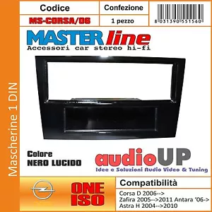 MASCHERINA AUTORADIO 1 DIN OPEL ANTARA DAL 2006 IN POI ADATTATORE UN DIN NERO - Foto 1 di 1