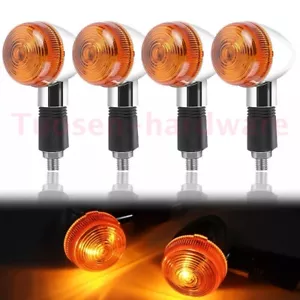 Front /Rear Turn Signal Lights 4x For Honda Shadow VT 750 1100 VTX 1300 1800 - Picture 1 of 8