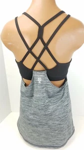 Velvet Rose Athletic Tank Top Strap Shirt With Bra Active Wear Womens Size Small - Picture 1 of 7