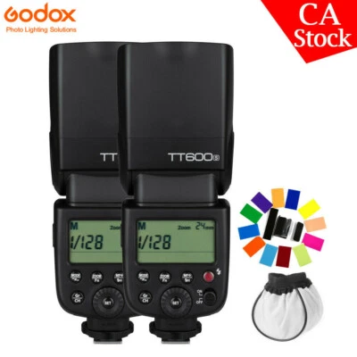 US 2X Godox TT600S 2.4G Camera Flash Light Speedlite For Sony A6000 A6300 A7R - Image 1 of 4