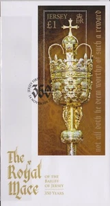 GB -JERSEY 2013 The Royal Mace of the Bailiff 350th Ann Mini-Sheet SG MS1798 FDC - Picture 1 of 1