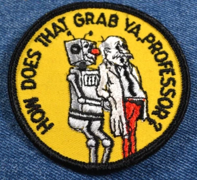 NOS 70s Original Vintage How's That Grab Ya, Professor? 3" Patch Funny Hippie - Image 1 of 3