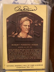 Bob Doerr autographed HOF baseball plaque card - Picture 1 of 2