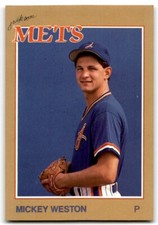 1988 Grand Slam Baseball Card Mickey Weston a Jackson Mets #22