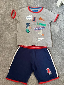 M&S Boys Kids Children’s summer pyjamas Age 4-5 - Picture 1 of 3