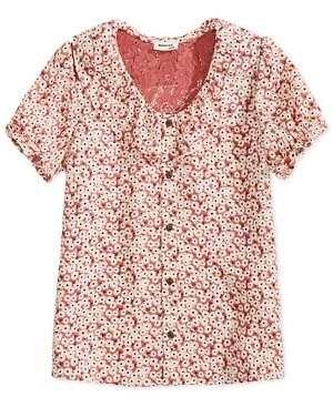 Camisa Monteau Big Girls Estampado Floral - Rosa S (8) Foto 1 de 2