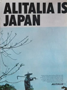 Anuncio de aviación vintage 1967 de Alitalia Italian Airlines ""Japón - Imagen 1 de 1