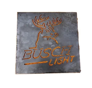 Busch Light sign Deer Hunting Camp Beer Display Light Lamp Can Vintage Antique - Picture 1 of 4