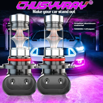 Faros antiniebla LED 9006 para Lexus LS460 2007 2008 2009-2012 conducción rosa púrpura Foto 1 de 4