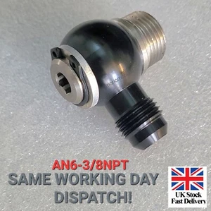 AN-6 (6AN) Banjo Adapter auf 3/8" NPT Edelstahl Banjo Bolzen Baugruppe SCHWARZ - Bild 1 von 4