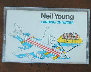 NEIL YOUNG "LANDING ON WATER" 1986 Cassette Tape Rock Folk VG - Picture 1 of 4