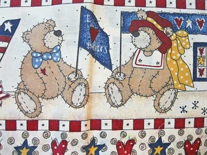 Tela OSOS DE CUMPLEAÑOS 100% algodón Leanne Anderson Telas generales NUEVO 1+yd - Imagen 1 de 7