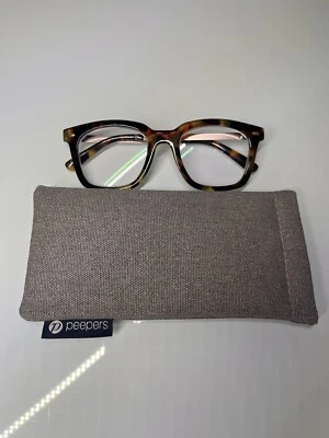 Gafas Lectores Peepers Luz Azul Luz Limal +1.00 Oro Tortuga con Estuche Foto 1 de 4