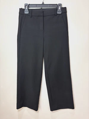 J Crew 365 Black Ankle Stretch Trousers Women 4 Wide Leg Capsule Career Corpcore - Image 1 of 4