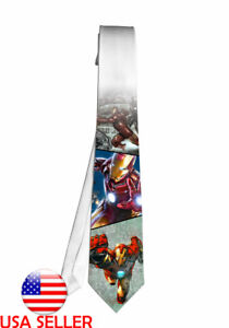 Iron Man Marvel Comic Necktie Neck Tie Anime Manga Men Child Cosplay Gift