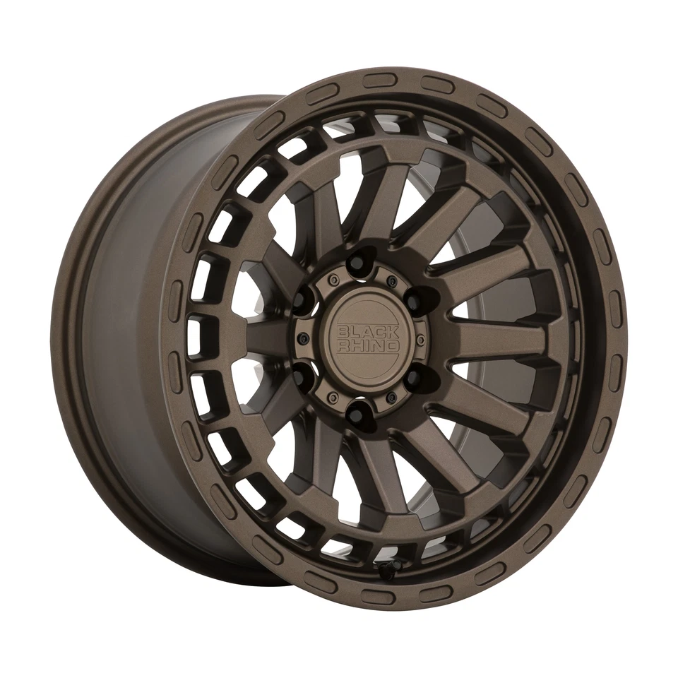 Llanta de bronce mate de 17 pulgadas negra Rhino 17x8,5 para Jeep Wrangler Gladiator Foto 1 de 1
