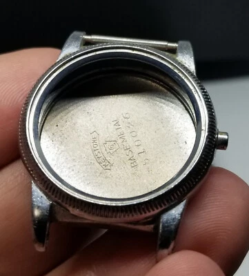 J0107 Vintage Waltham Military Wrist Watch Case Only, No Movement or Crystal. - Image 1 of 4
