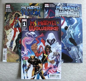 Ms Marvel & Wolverine, Moon Knight & Venom (Marvel 2022) 3 cómics; en estado bastante bueno/casi nuevo - Imagen 1 de 3