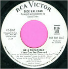 Dick Kallman - On A Clear Day (You Can See Forever) / I Believe In You (7&quot;, S...