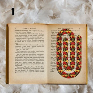 LARGE PAPER CLIP BOOKMARK, ACRYLIC WITH ASORTMENT OF DESIGNS - Picture 1 of 5