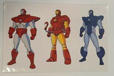 3 Iron-Man suits 1994 Marvel Action Hour Lithograph Promotional Animation CEL