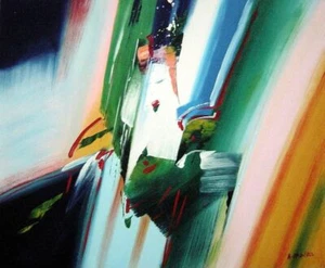 20x24 Rearing Horse Oil Painting Modern Nonobjective - Picture 1 of 1