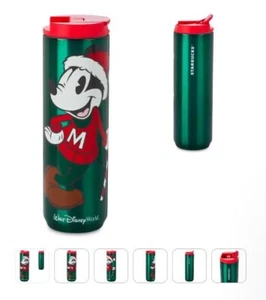Disney's - WDW Parks Starbucks Edelstahl Becher Santa Mickey Mouse - Neu mit Etikett - Bild 1 von 2