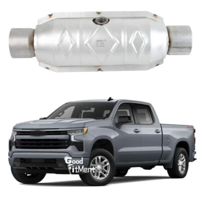 For Chevrolet Silverado 1500 2.5" Catalytic Converter High Flow Stainless Steel - Image 1 of 4