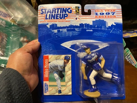 HIDEO NOMO LOS ANGELES DODGERS 1997 STARTING LINEUP MLB Action Figure w Card NIP Cover