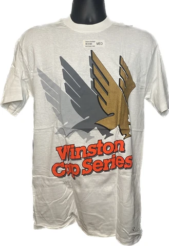 Vintage NASCAR Winston Cup Series Logo T-Shirt Medium 1990 Graphic New Cover