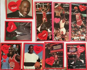 Michael Jordan 1990 Jump - unbenutzte Valentinskarten Set 9 verschiedene - Bild 1 von 1