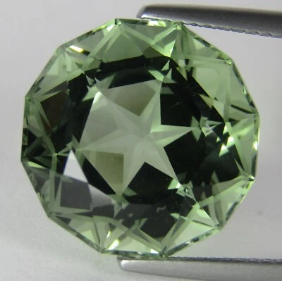 Amatista Verde Natural Genuina 14.16Cts (prasiolita) Redonda Corte Personalizado Ref VDO Foto 1 de 4