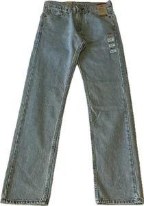 Levis 505 Regular Denim Jeans Mens Size 29X32 Blue Stretch Straight Leg - Picture 1 of 18